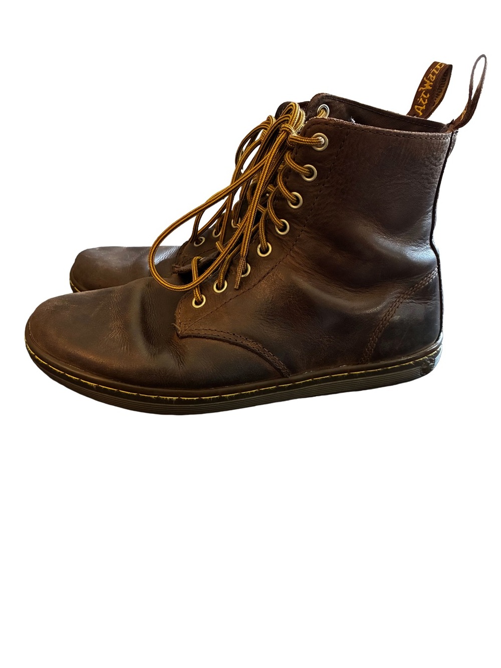 Dr. Martens Tobias 8-Eye Boots Men’s 9 Women’s 10 Brown Leather Lightweight